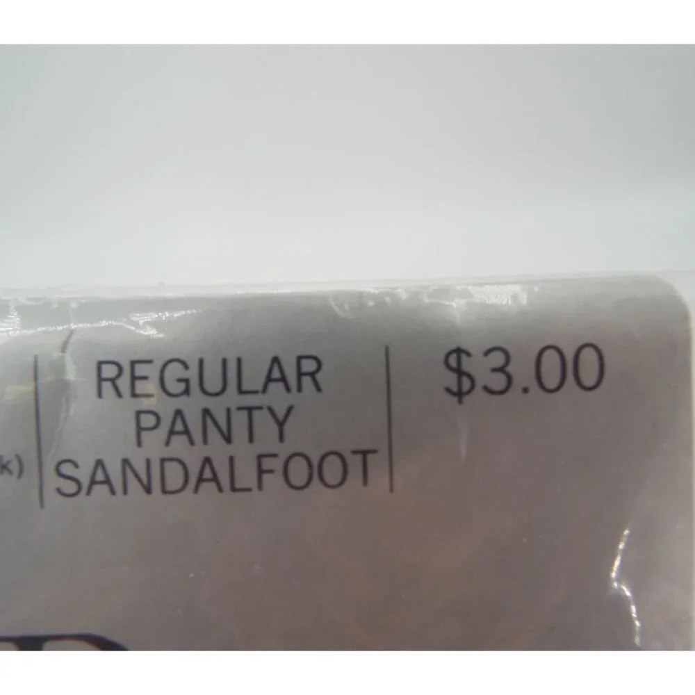 Vintage Christian Dior Diorissimo Illusion Grey Sandalfoot Pantyhose Size 2 NOS